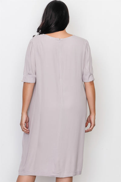 Relaxed Fit Short Sleeve Midi Dress